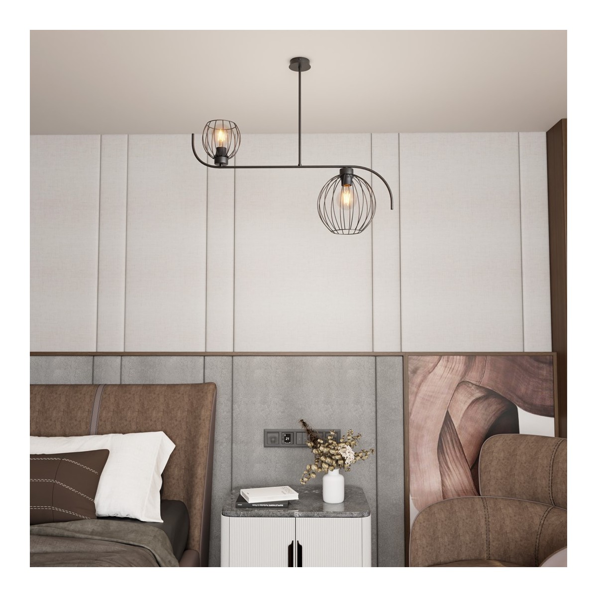 Emibig ECHO 2 BL EM1385/2 kolor czarny z kategorii lampy sufitowe