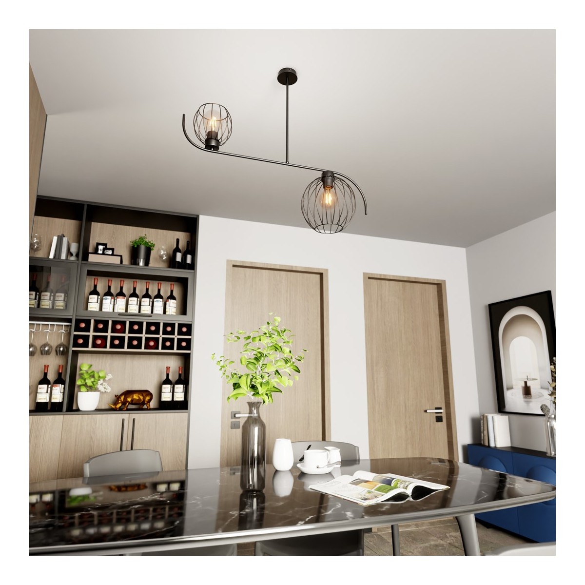 Emibig ECHO 2 BL EM1385/2 kolor czarny z kategorii lampy sufitowe