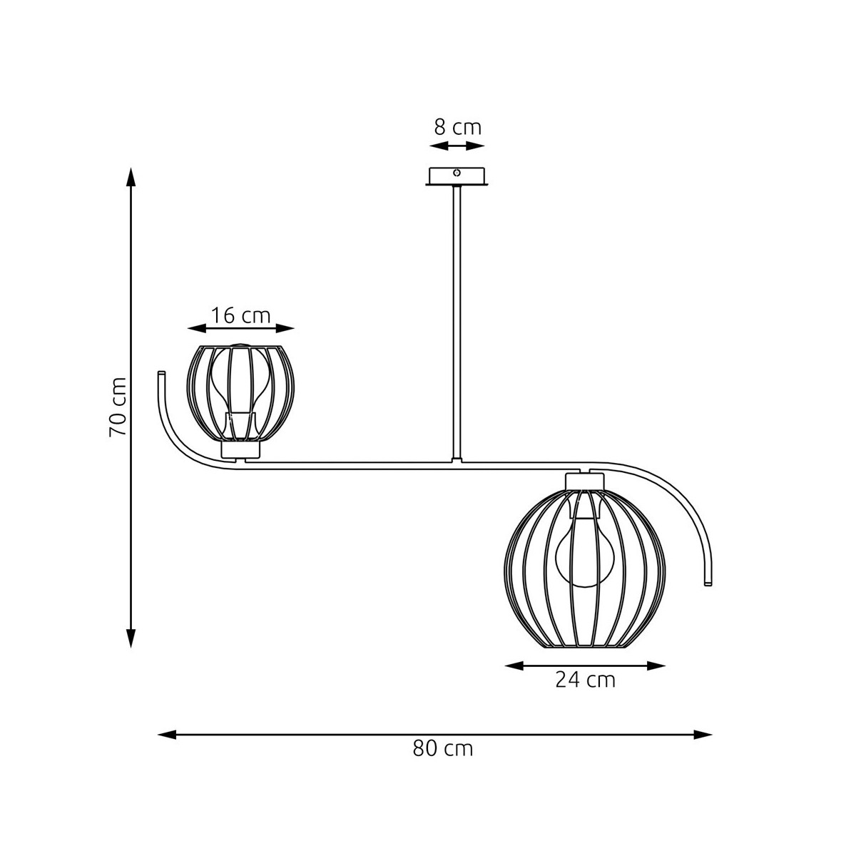 Emibig ECHO 2 BL EM1385/2 kolor czarny z kategorii lampy sufitowe