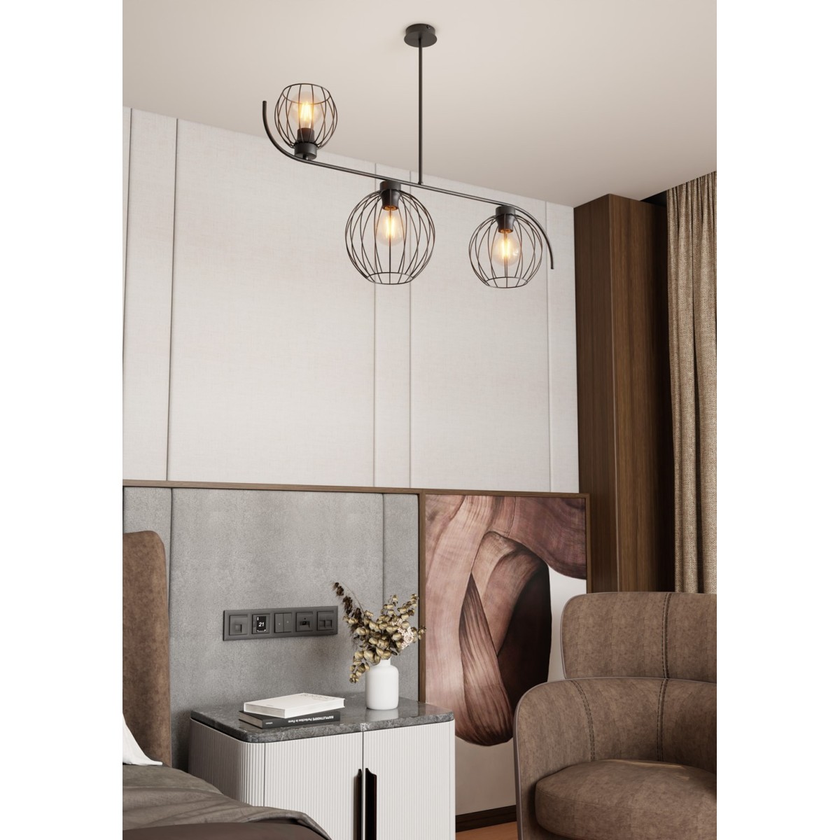 Emibig ECHO 3 BL EM1385/3 kolor czarny z kategorii lampy sufitowe