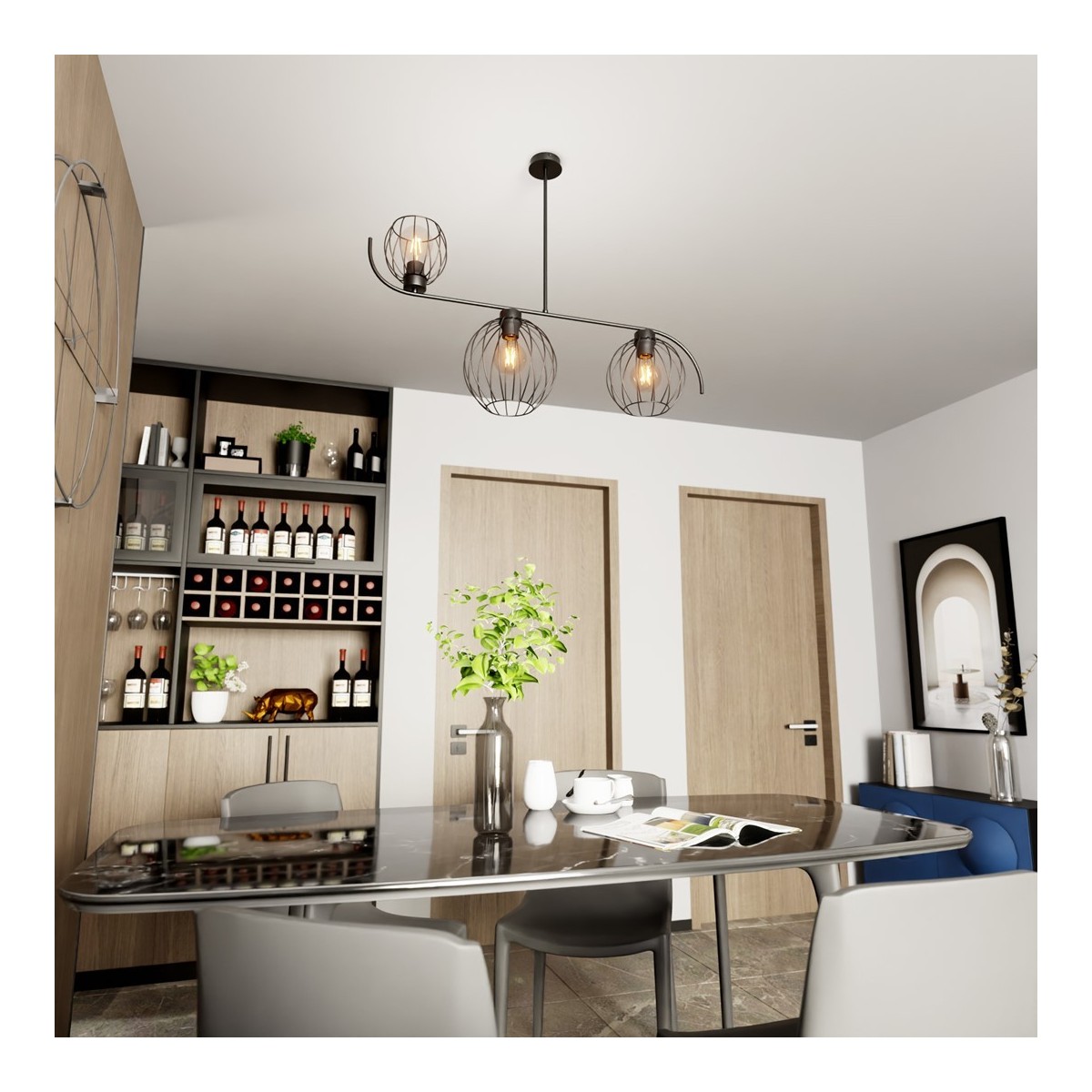 Emibig ECHO 3 BL EM1385/3 kolor czarny z kategorii lampy sufitowe