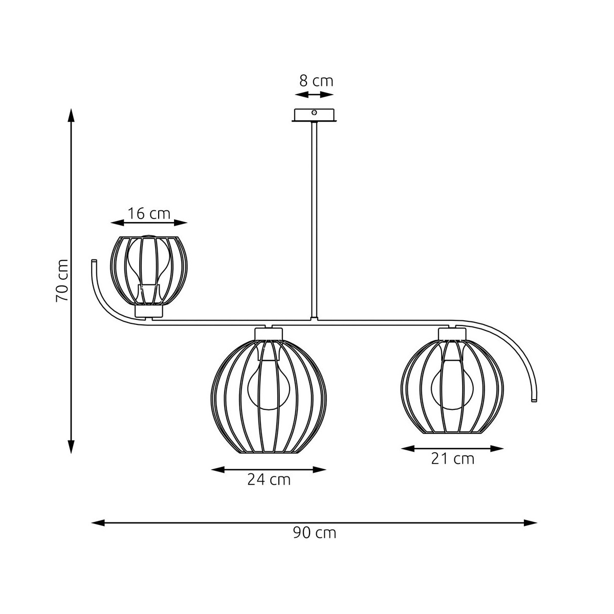 Emibig ECHO 3 BL EM1385/3 kolor czarny z kategorii lampy sufitowe
