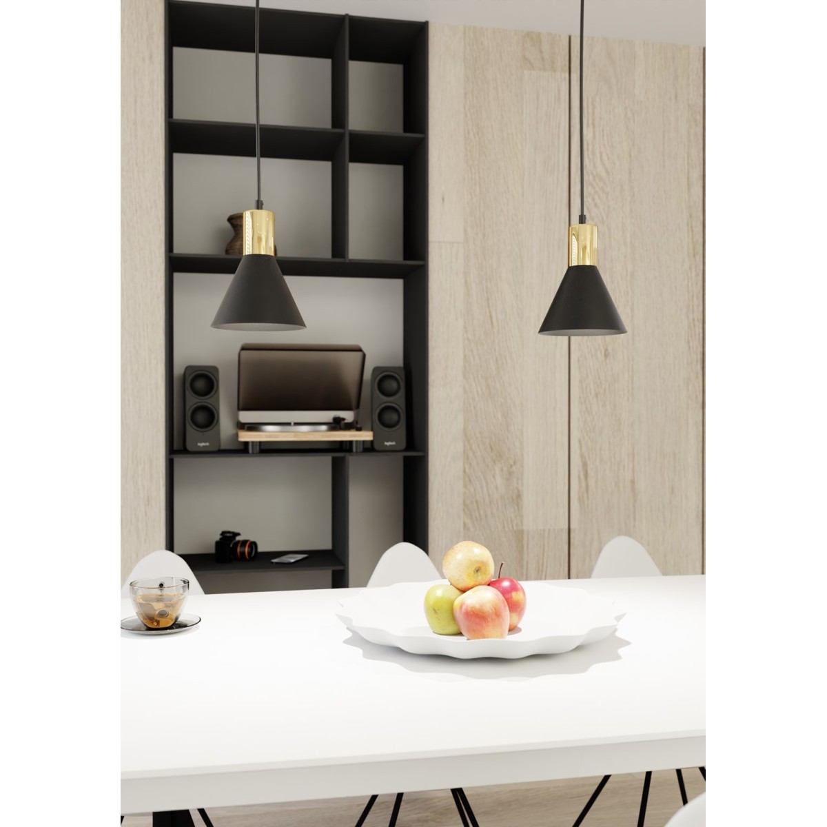 Emibig ROSA 1 BL EM1388/1 kolor czarny z kategorii lampy wiszące