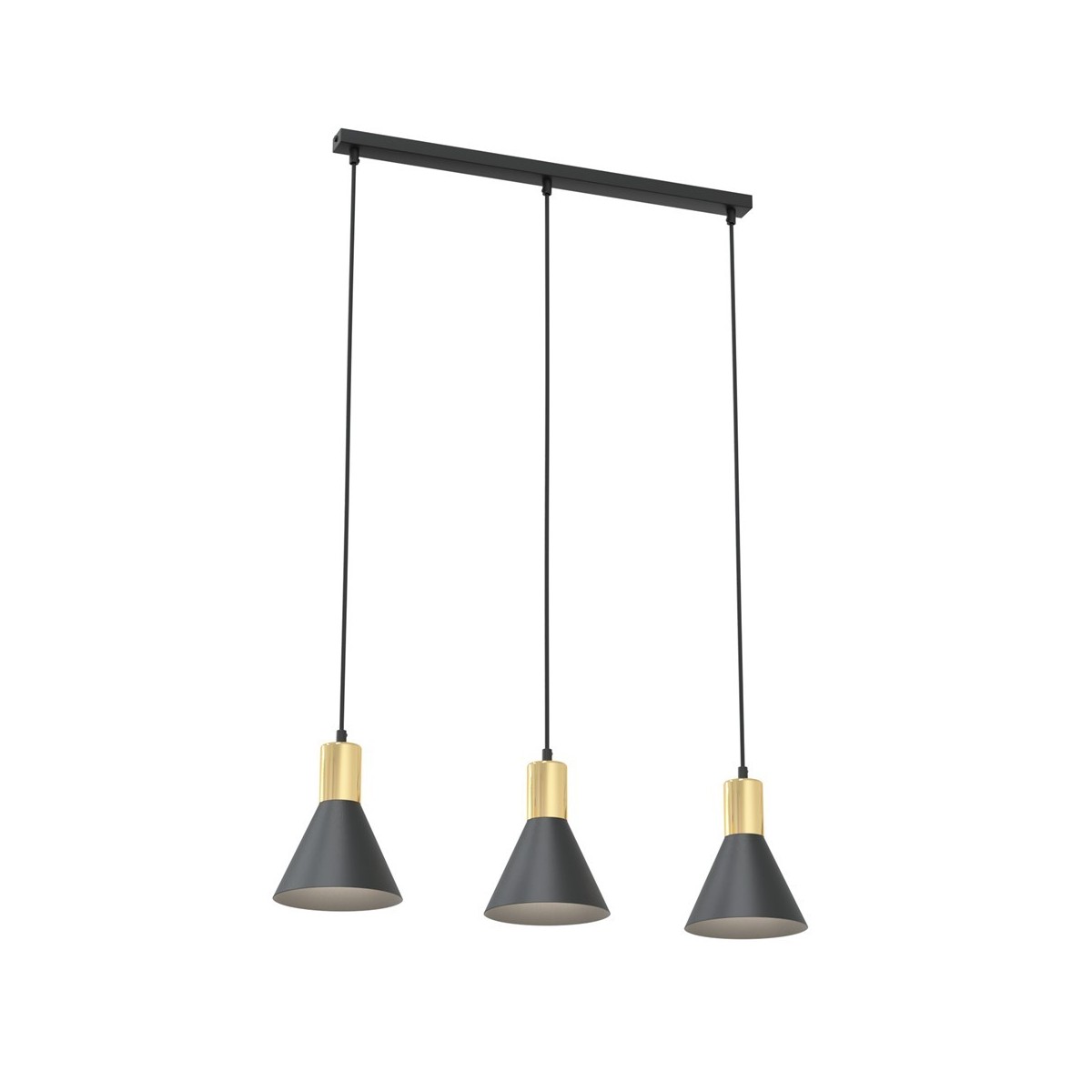 Emibig ROSA 3 BL EM1388/3 kolor czarny z kategorii lampy wiszące