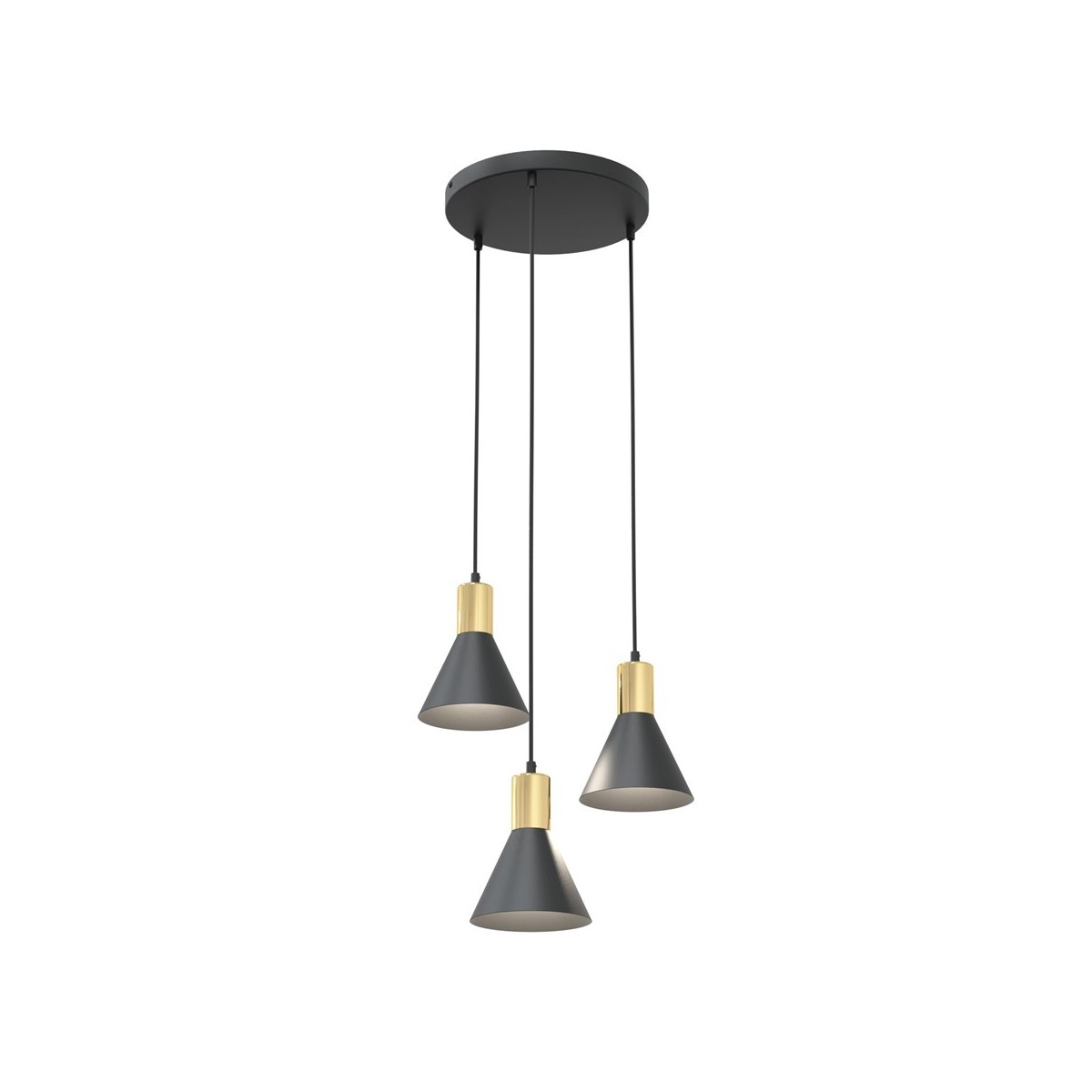 Emibig ROSA 3 PREM BL EM1388/3PREM kolor czarny z kategorii lampy wiszące