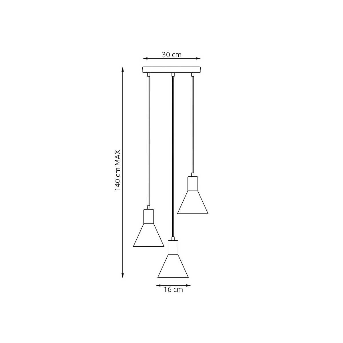 Emibig ROSA 3 PREM BL EM1388/3PREM kolor czarny z kategorii lampy wiszące