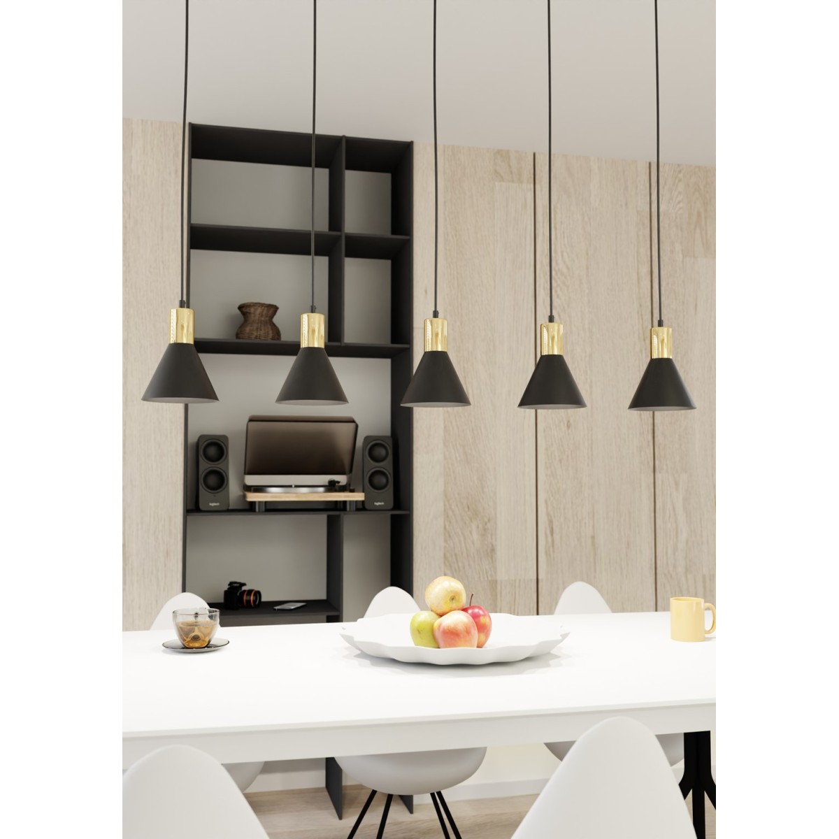 Emibig ROSA 5 BL EM1388/5 kolor czarny z kategorii lampy wiszące