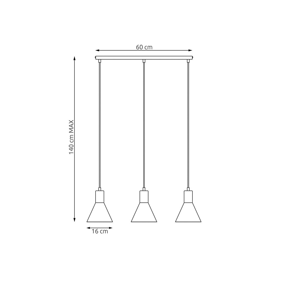 Emibig ROSA 3 WH EM1389/3 kolor biały z kategorii lampy wiszące