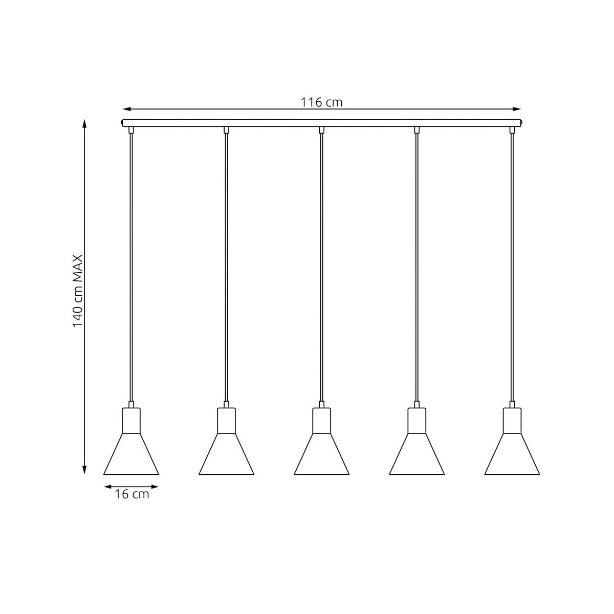 Emibig ROSA 5 WH EM1389/5 kolor biały z kategorii lampy wiszące