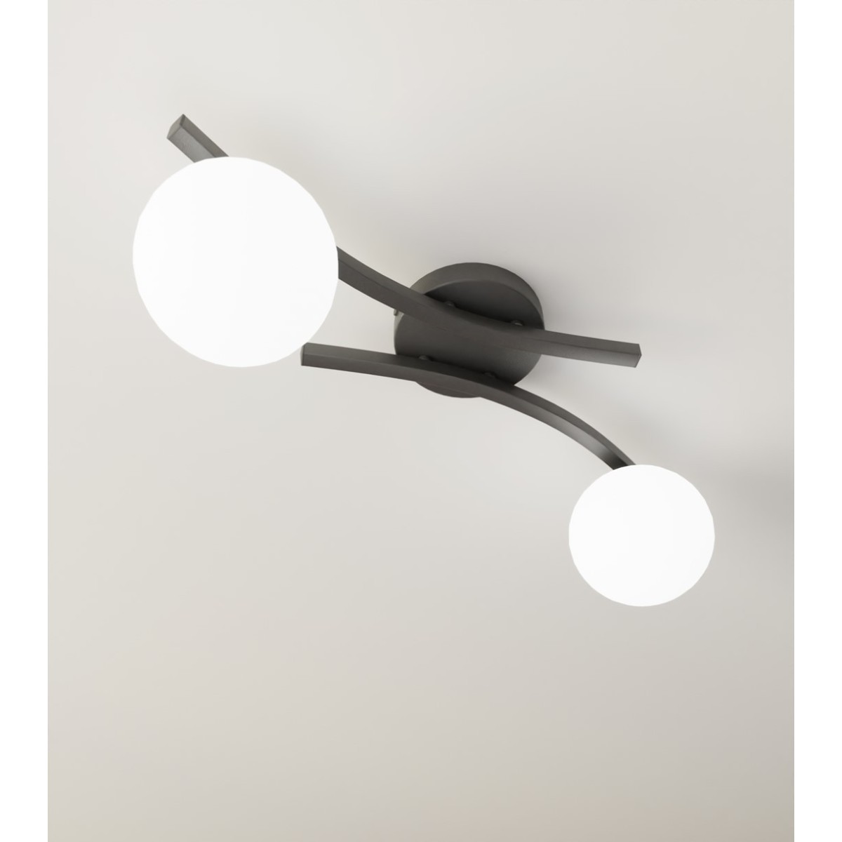 Emibig OPUS 2 BL OPAL EM1390/2 kolor czarny z kategorii lampy sufitowe