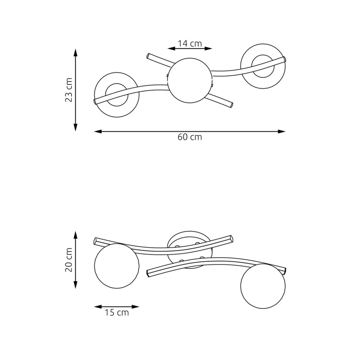 Emibig OPUS 2 WH OPAL EM1392/2 kolor biały z kategorii lampy sufitowe