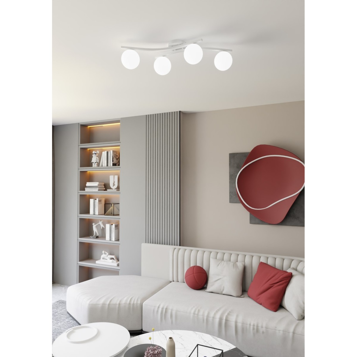 Emibig OPUS 4 WH OPAL EM1392/4 kolor biały z kategorii lampy sufitowe