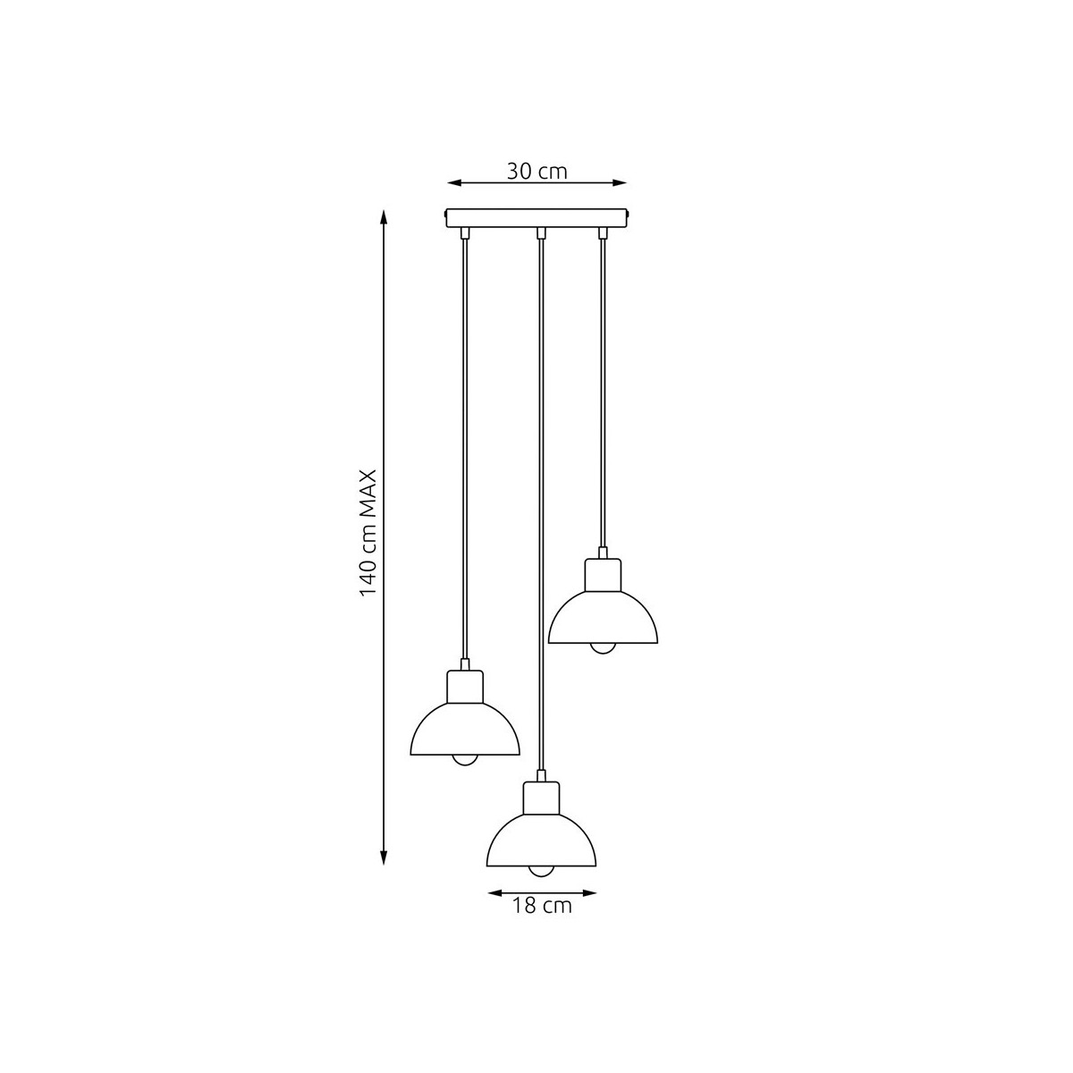 Emibig SECO 3 PREM BL EM1393/3PREM kolor czarny z kategorii lampy wiszące