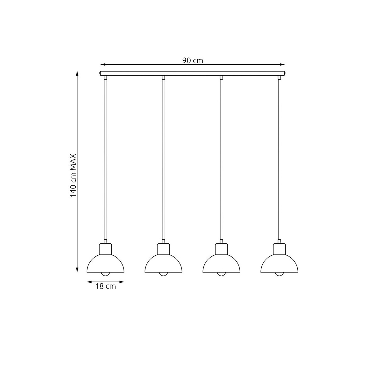 Emibig SECO 4 WH EM1394/4 kolor biały z kategorii lampy wiszące