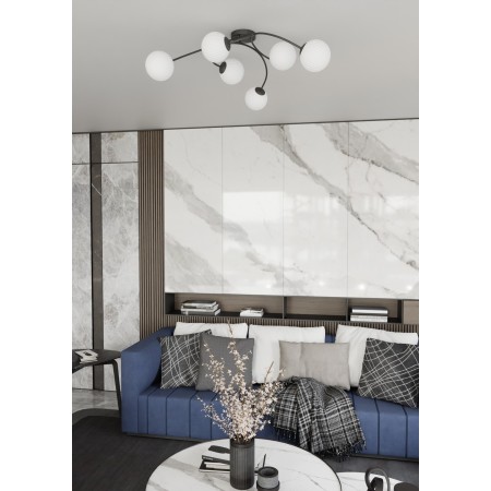 Emibig VIBRA 6 BL OPAL EM1398/6 kolor czarny z kategorii lampy sufitowe