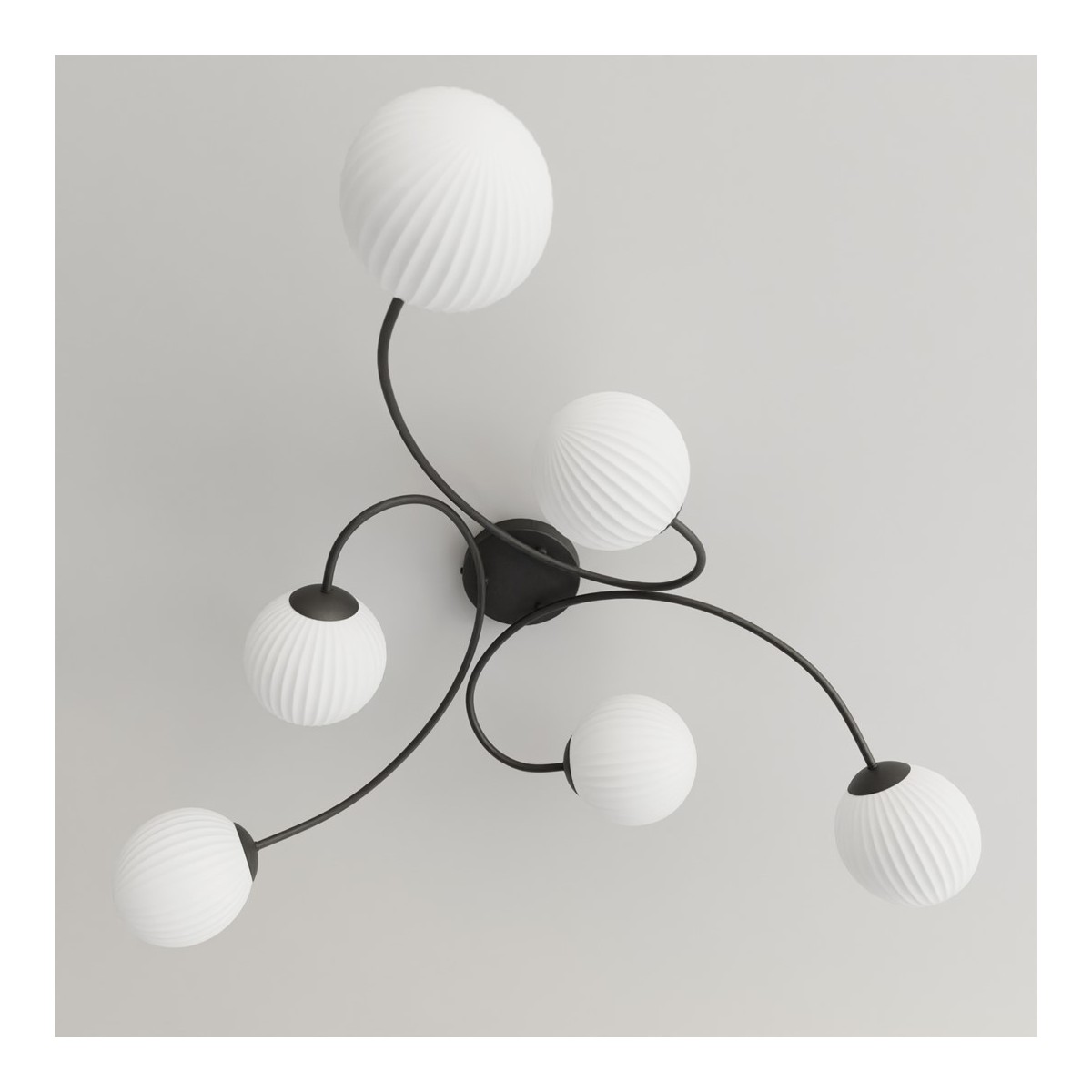 Emibig VIBRA 6 BL OPAL EM1398/6 kolor czarny z kategorii lampy sufitowe