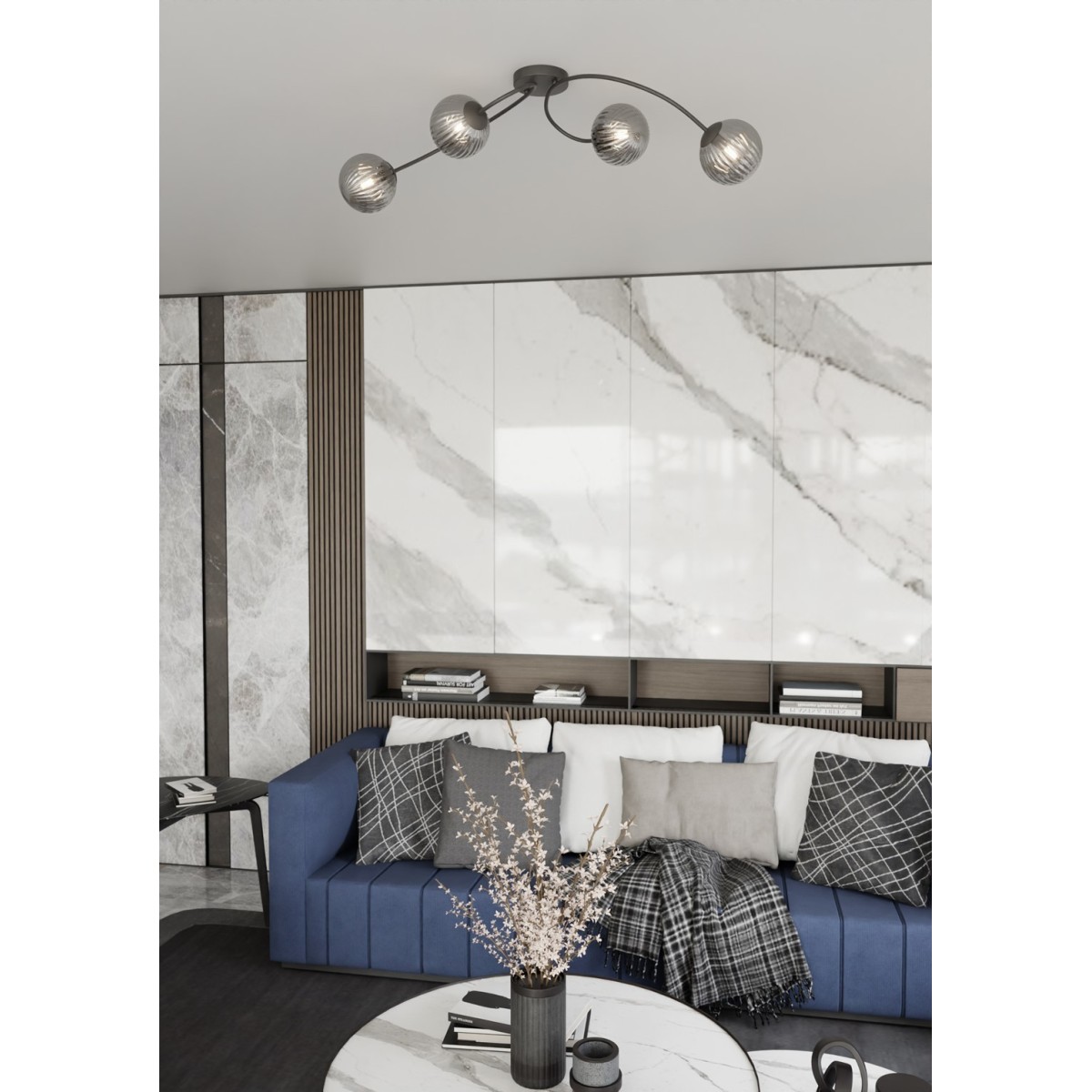 Emibig VIBRA 4 BL GRAFIT EM1399/4 kolor czarny z kategorii lampy sufitowe