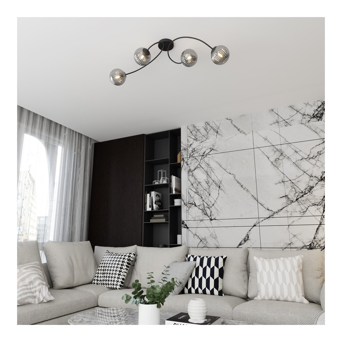 Emibig VIBRA 4 BL GRAFIT EM1399/4 kolor czarny z kategorii lampy sufitowe