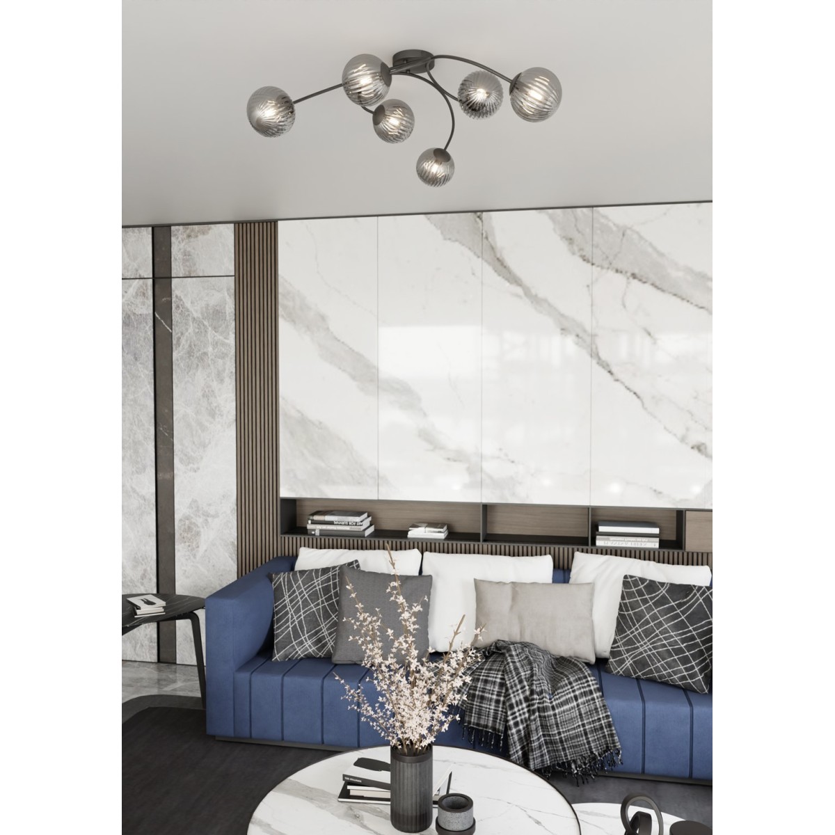 Emibig VIBRA 6 BL GRAFIT EM1399/6 kolor czarny z kategorii lampy sufitowe