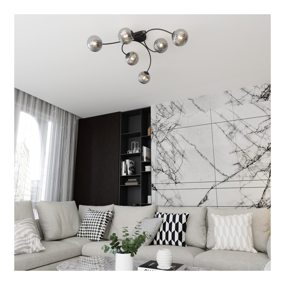 Emibig VIBRA 6 BL GRAFIT EM1399/6 kolor czarny z kategorii lampy sufitowe