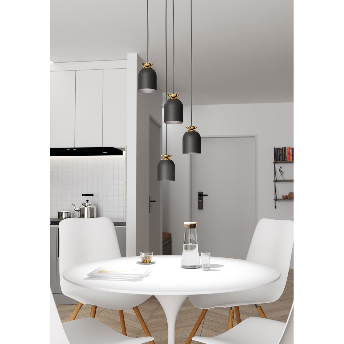 Emibig TARGET 4 PREM BL EM1400/4PREM kolor czarny z kategorii lampy wiszące