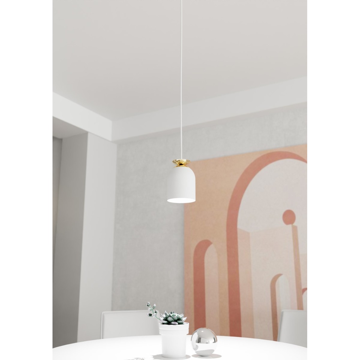 Emibig TARGET 1 WH EM1401/1 kolor biały z kategorii lampy wiszące