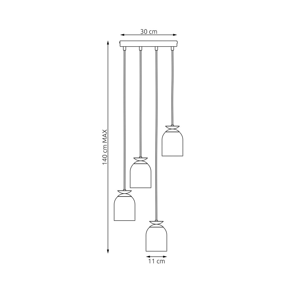 Emibig TARGET 4 PREM WH EM1401/4PREM kolor biały z kategorii lampy wiszące