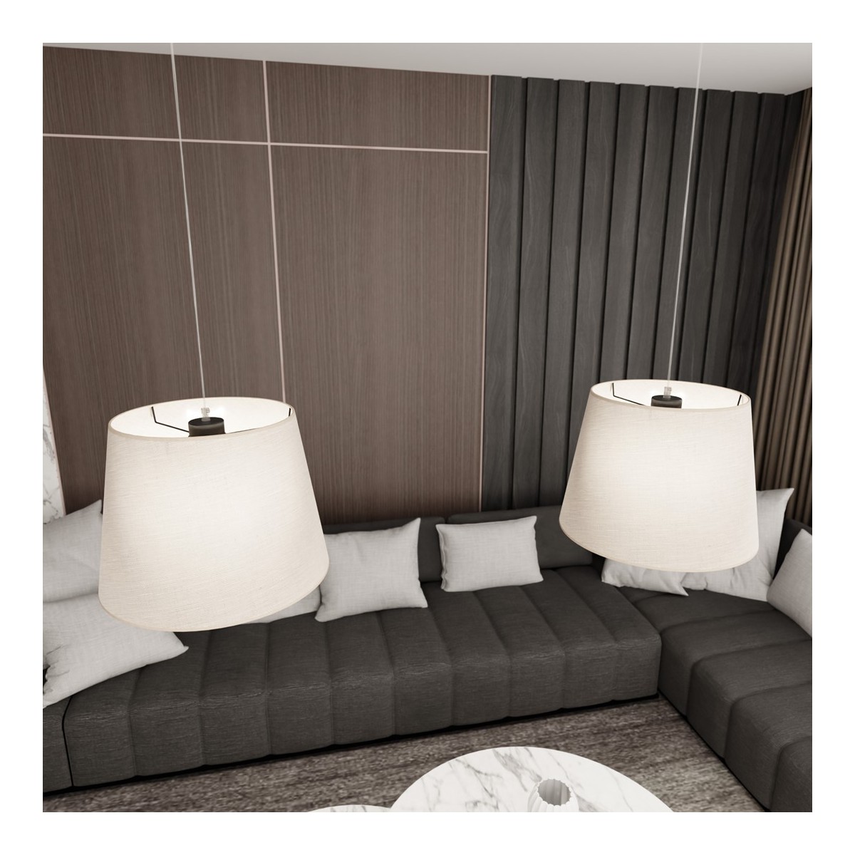 Emibig EPOCA 2 BEIGE EM1404/2 kolor czarny z kategorii lampy wiszące