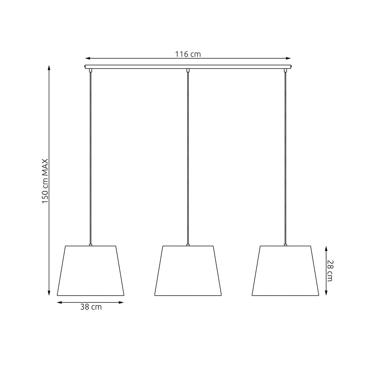 Emibig EPOCA 3 BEIGE EM1404/3 kolor czarny z kategorii lampy wiszące