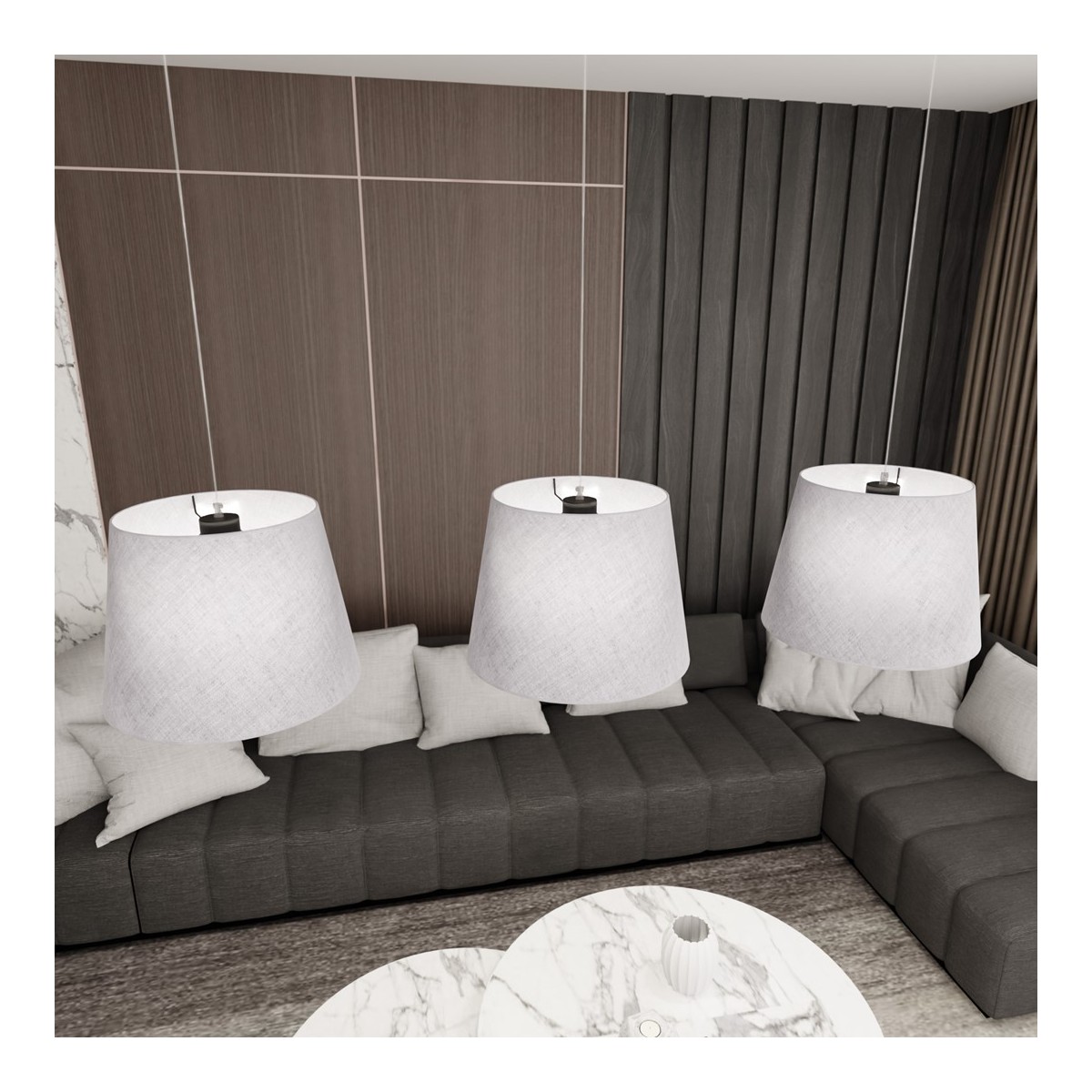 Emibig EPOCA 3 GREY EM1405/3 kolor czarny z kategorii lampy wiszące