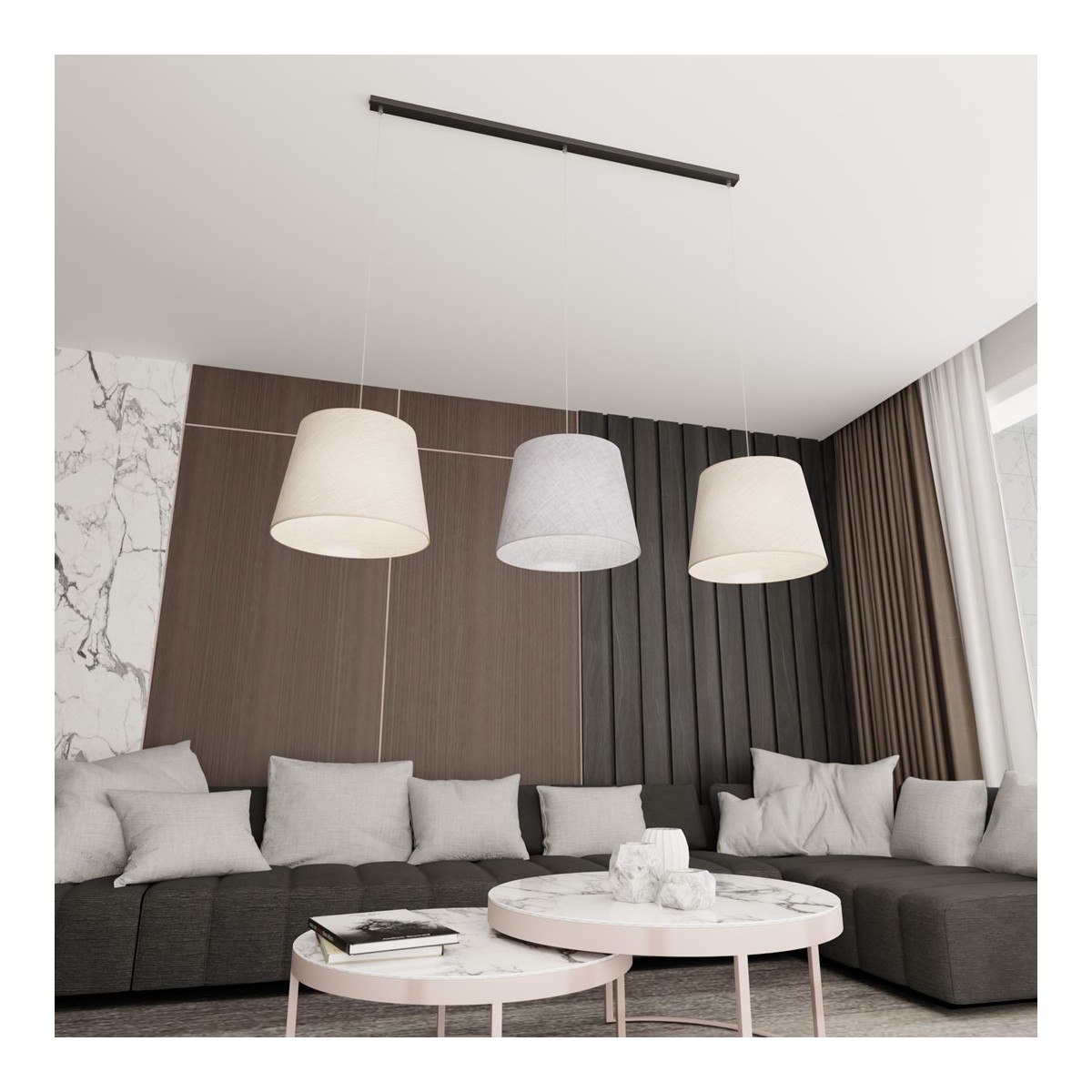 Emibig EPOCA 3 MIX EM1406/3 kolor czarny z kategorii lampy wiszące