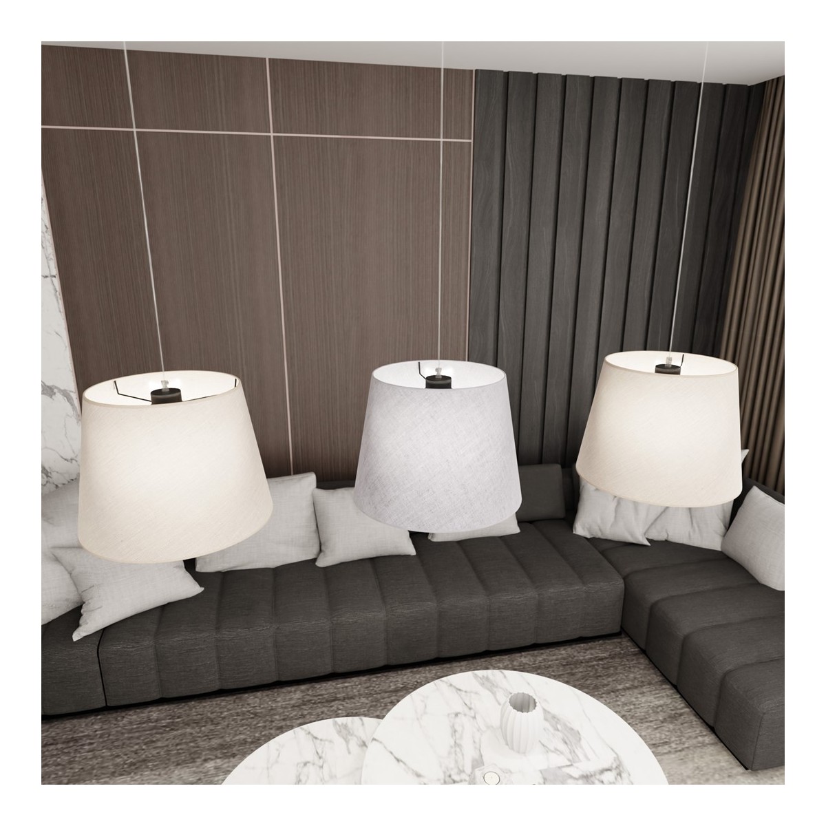 Emibig EPOCA 3 MIX EM1406/3 kolor czarny z kategorii lampy wiszące