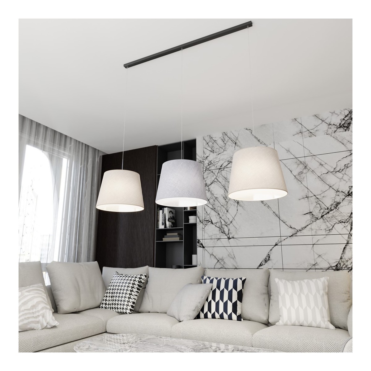 Emibig EPOCA 3 MIX EM1406/3 kolor czarny z kategorii lampy wiszące