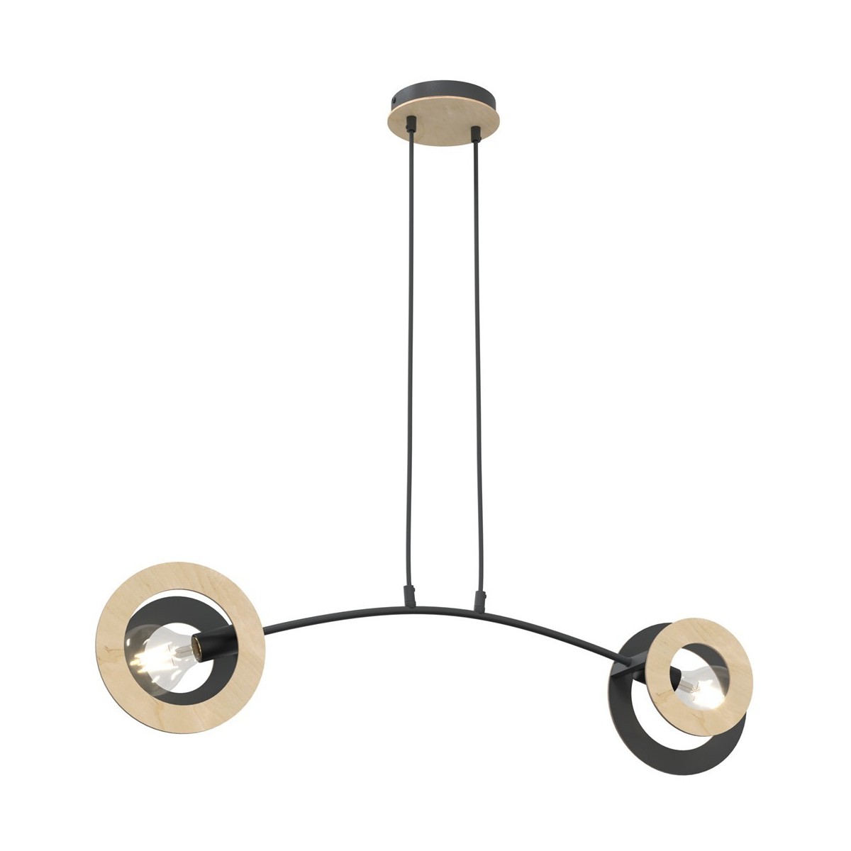 Emibig SKIVA 2 BL EM1409/2 kolor czarny z kategorii lampy wiszące