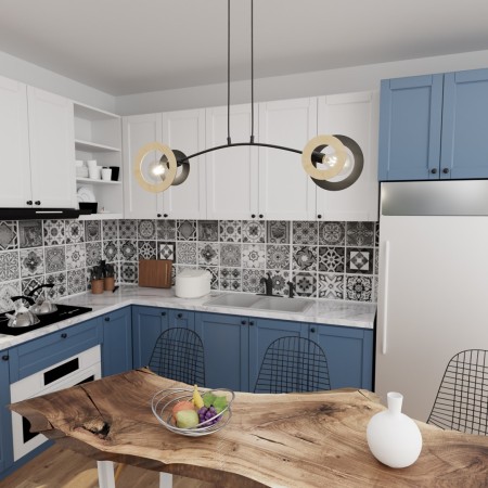 Emibig SKIVA 2 BL EM1409/2 kolor czarny z kategorii lampy wiszące