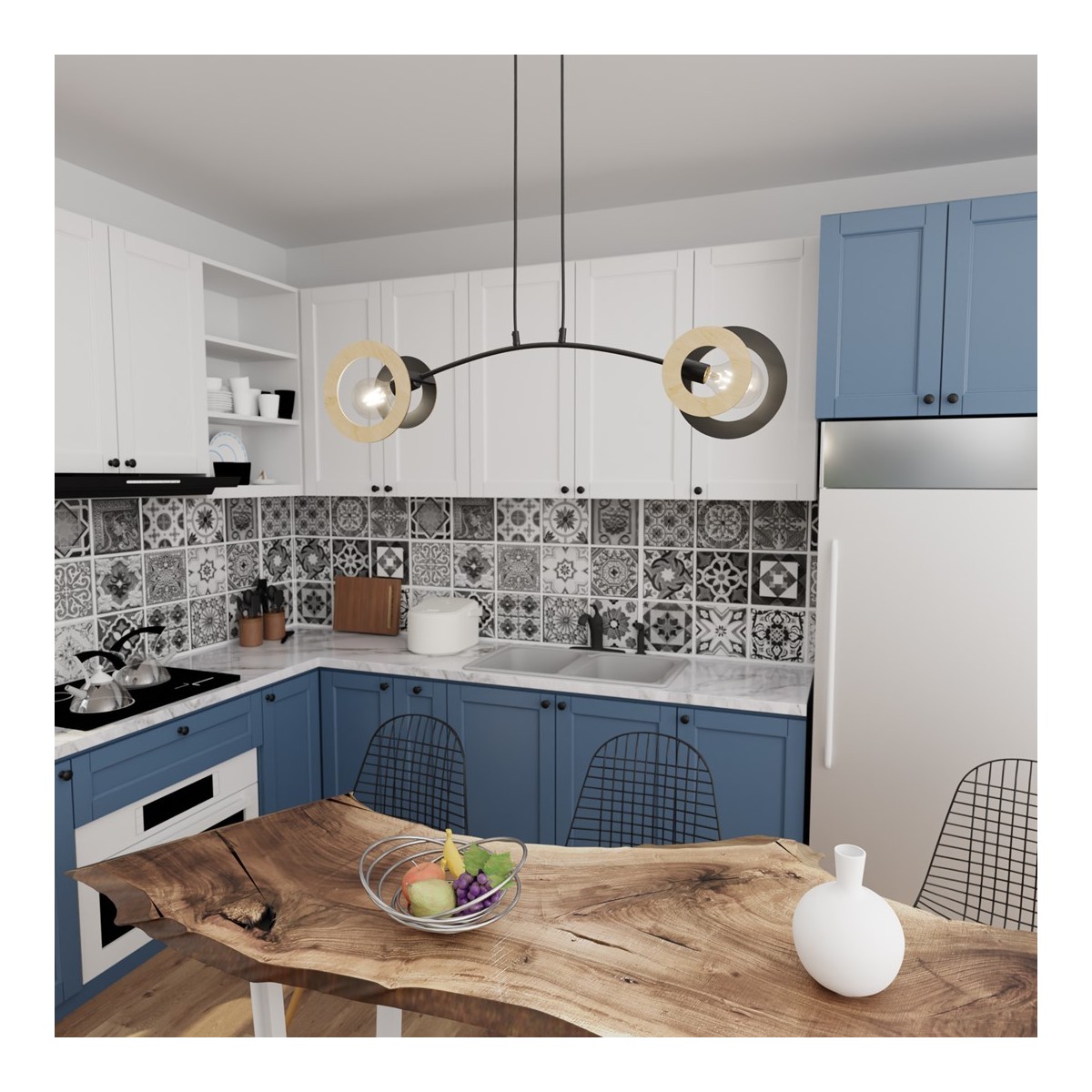 Emibig SKIVA 2 BL EM1409/2 kolor czarny z kategorii lampy wiszące