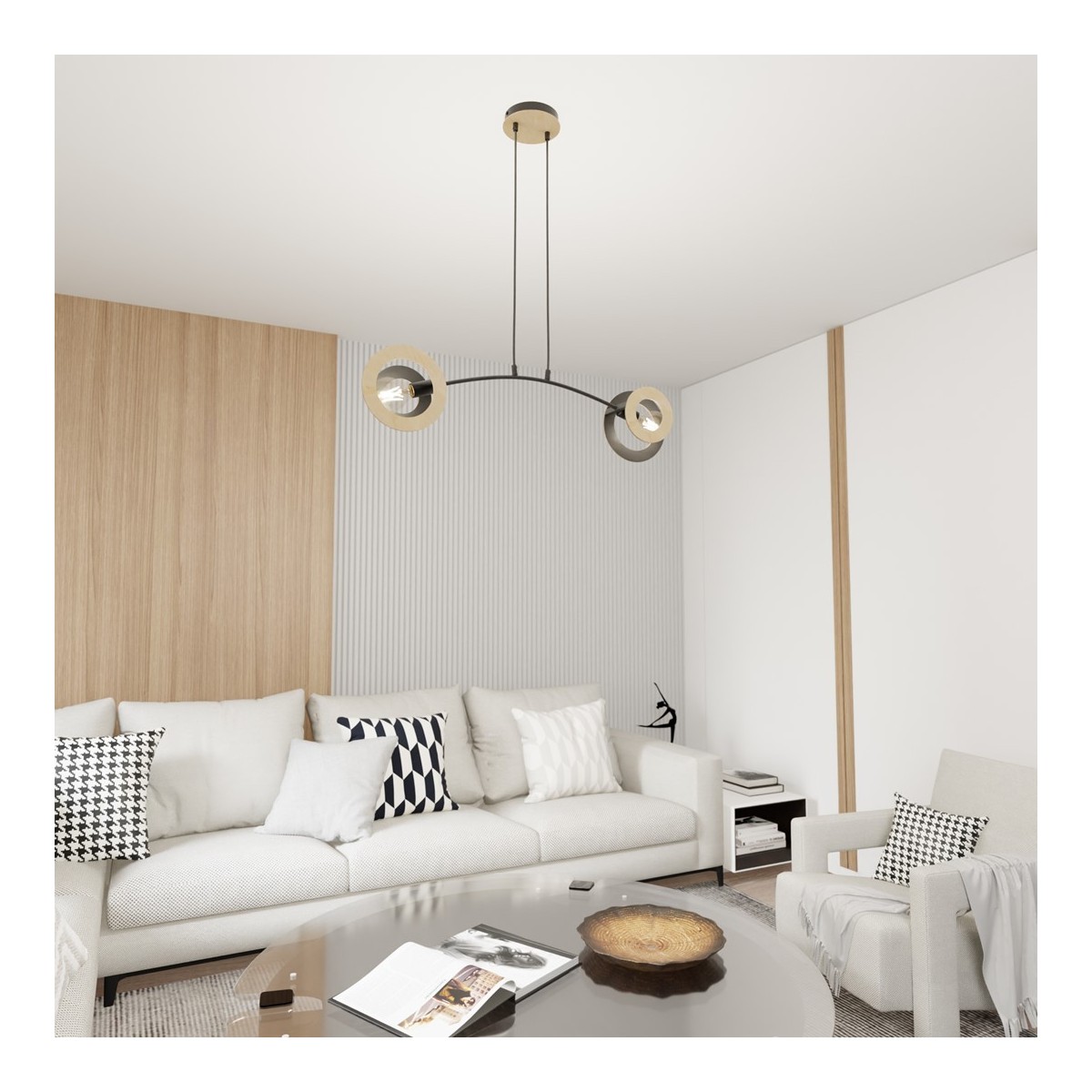 Emibig SKIVA 2 BL EM1409/2 kolor czarny z kategorii lampy wiszące