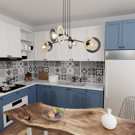 Emibig SKIVA 4 BL EM1409/4 kolor czarny z kategorii lampy wiszące