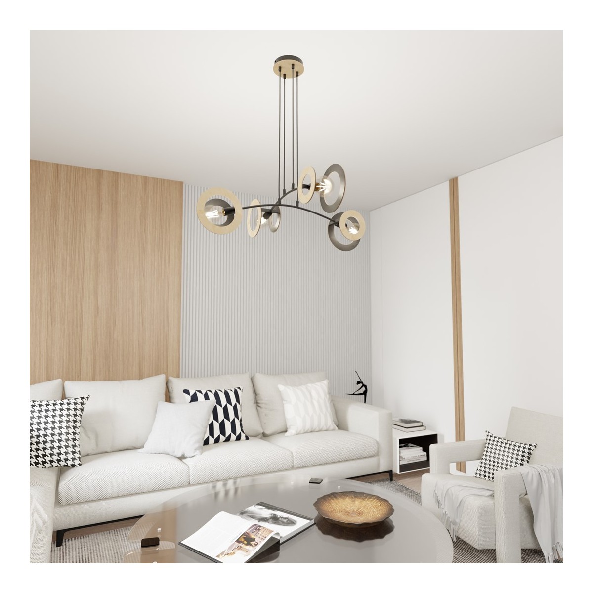 Emibig SKIVA 4 BL EM1409/4 kolor czarny z kategorii lampy wiszące