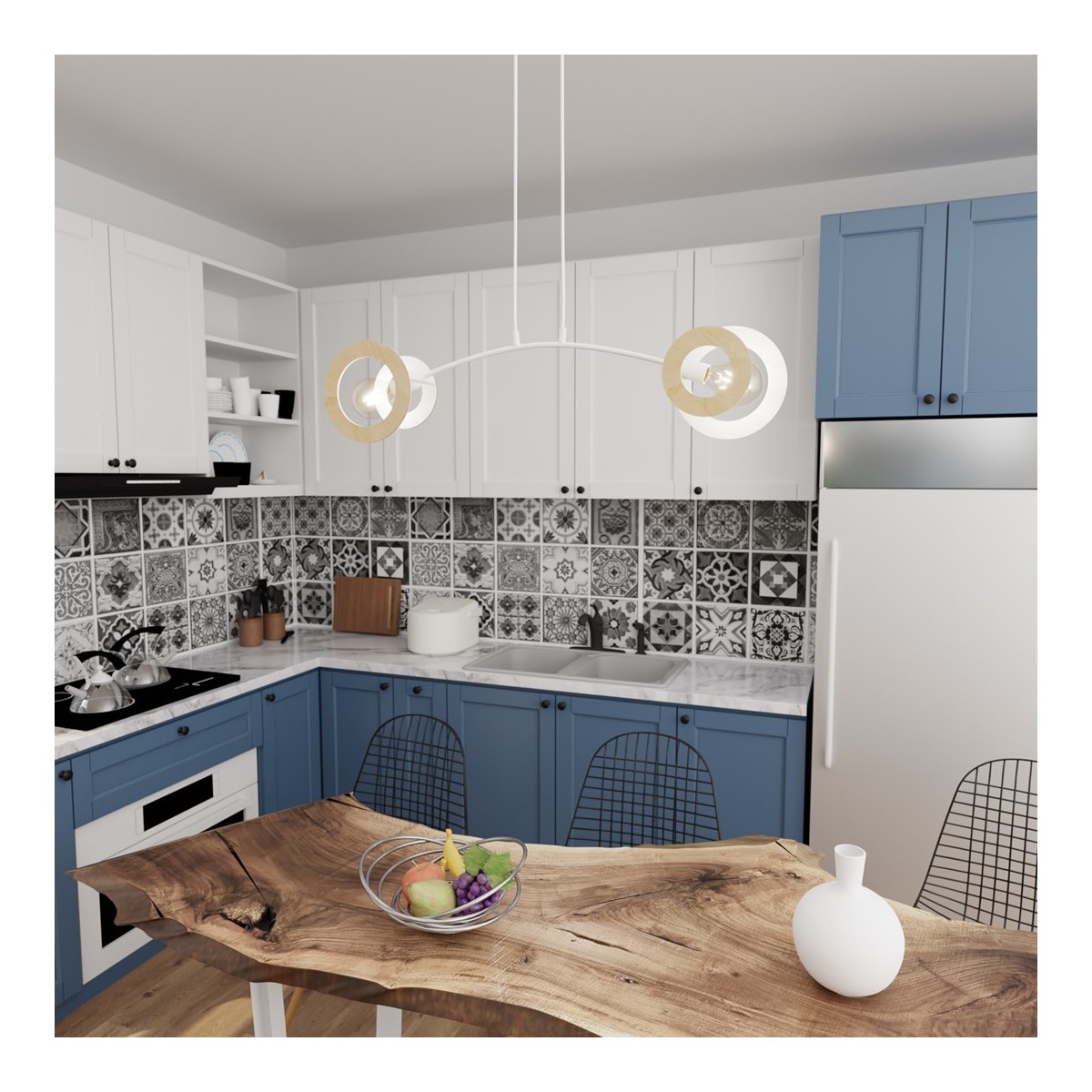 Emibig SKIVA 2 WH EM1410/2 kolor biały z kategorii lampy wiszące