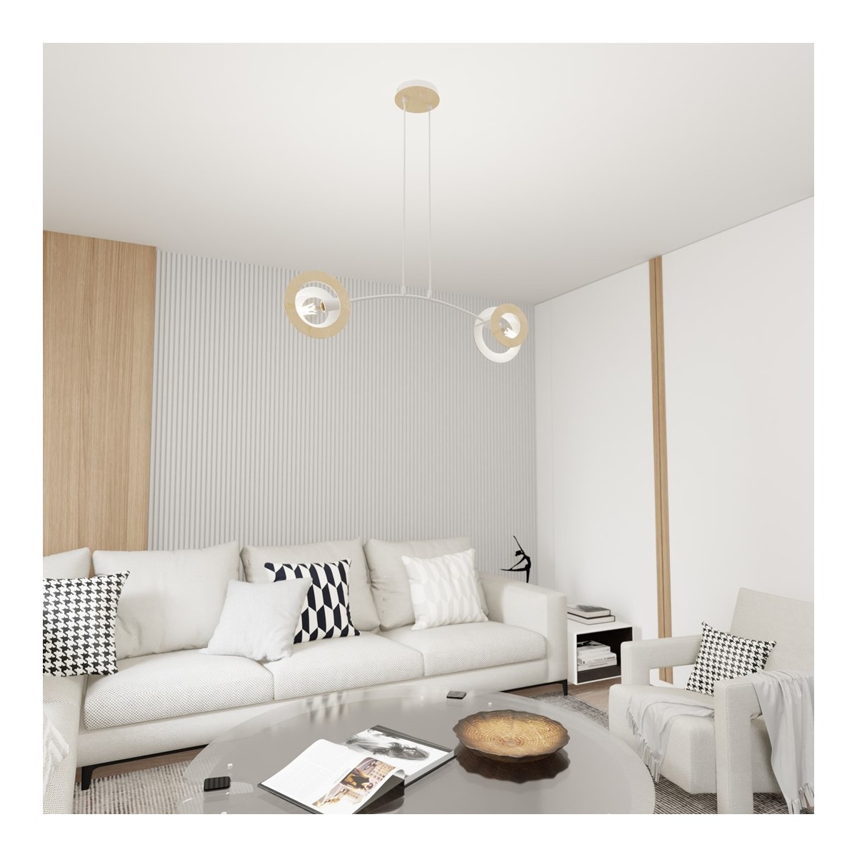 Emibig SKIVA 2 WH EM1410/2 kolor biały z kategorii lampy wiszące