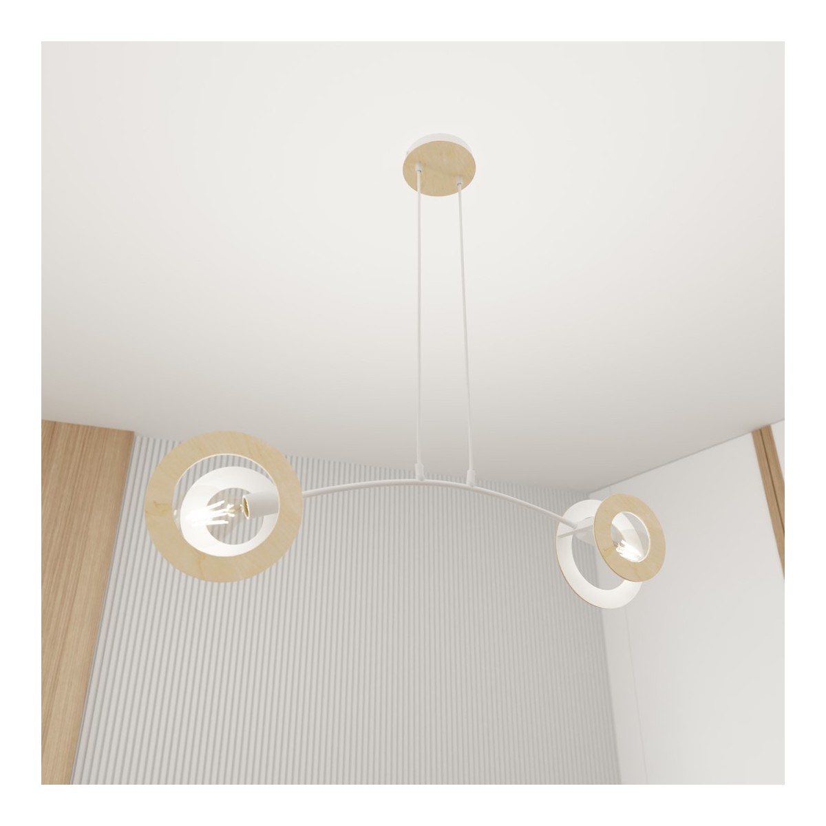 Emibig SKIVA 2 WH EM1410/2 kolor biały z kategorii lampy wiszące