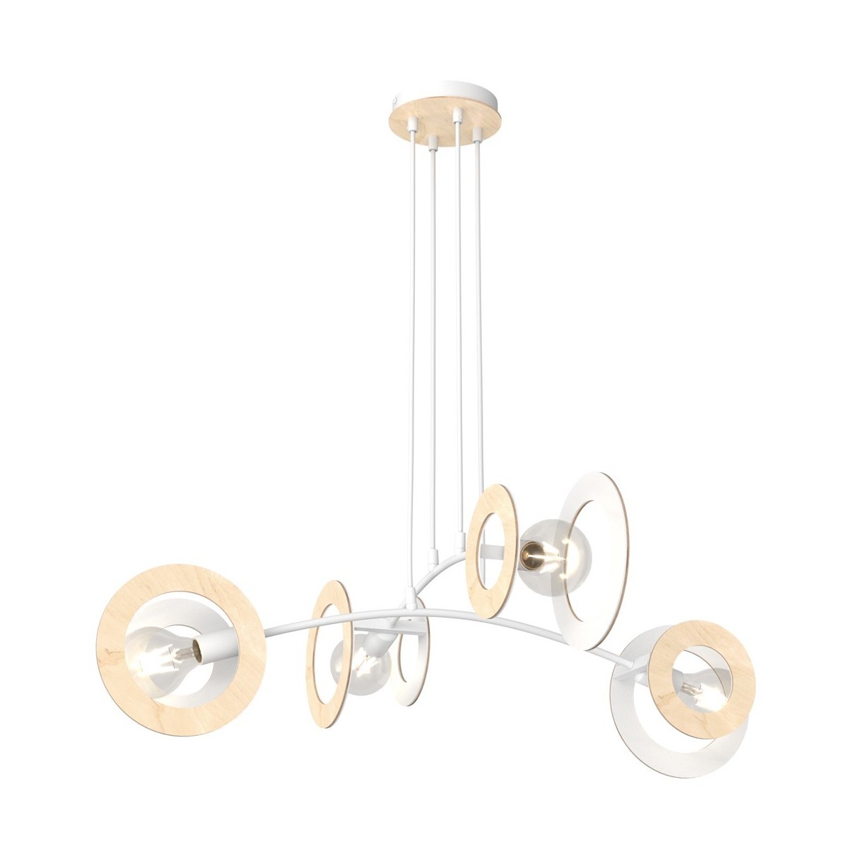 Emibig SKIVA 4 WH EM1410/4 kolor biały z kategorii lampy wiszące