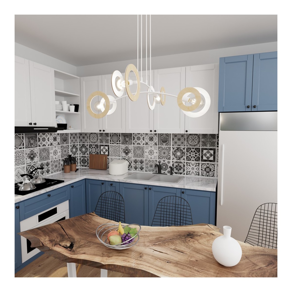 Emibig SKIVA 4 WH EM1410/4 kolor biały z kategorii lampy wiszące