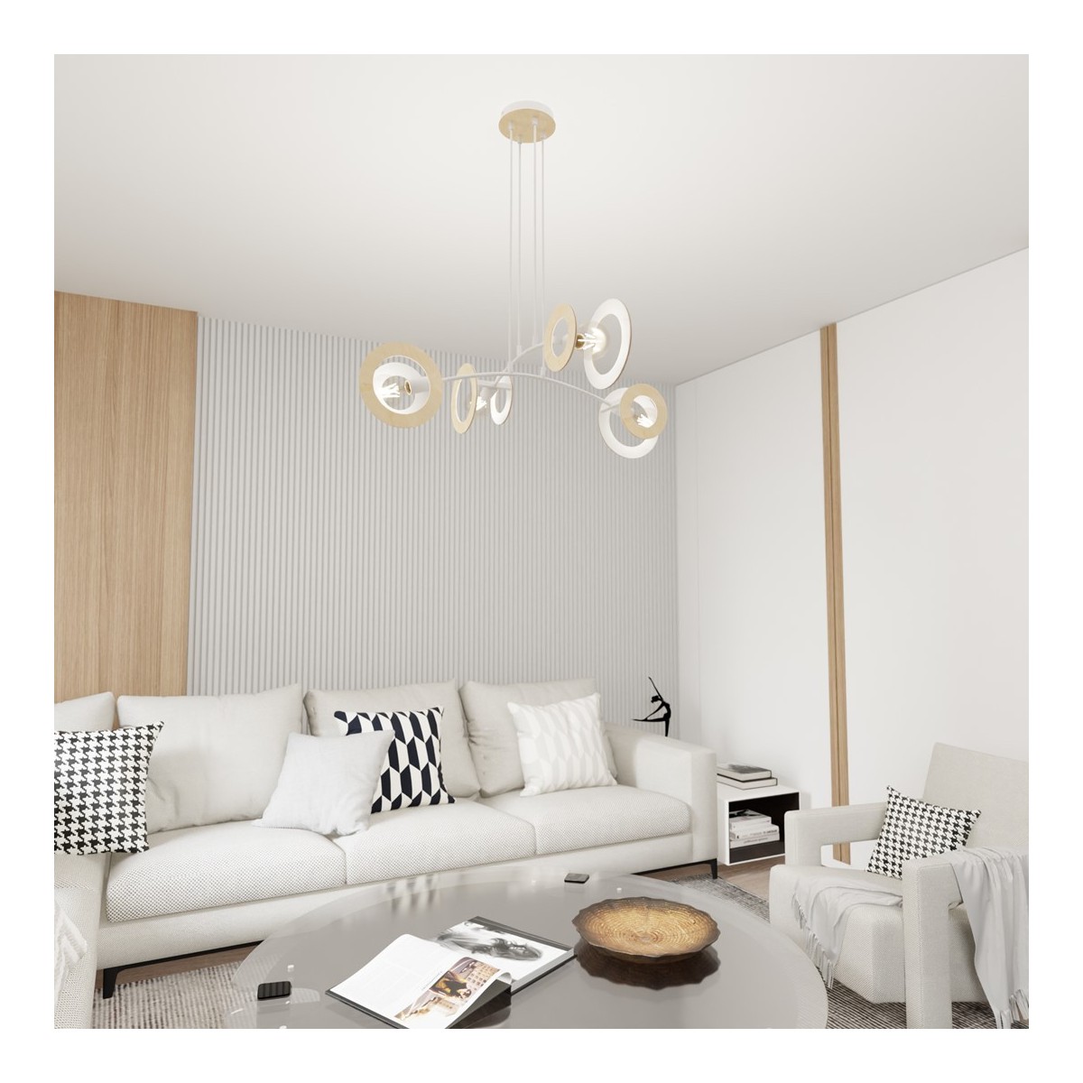 Emibig SKIVA 4 WH EM1410/4 kolor biały z kategorii lampy wiszące