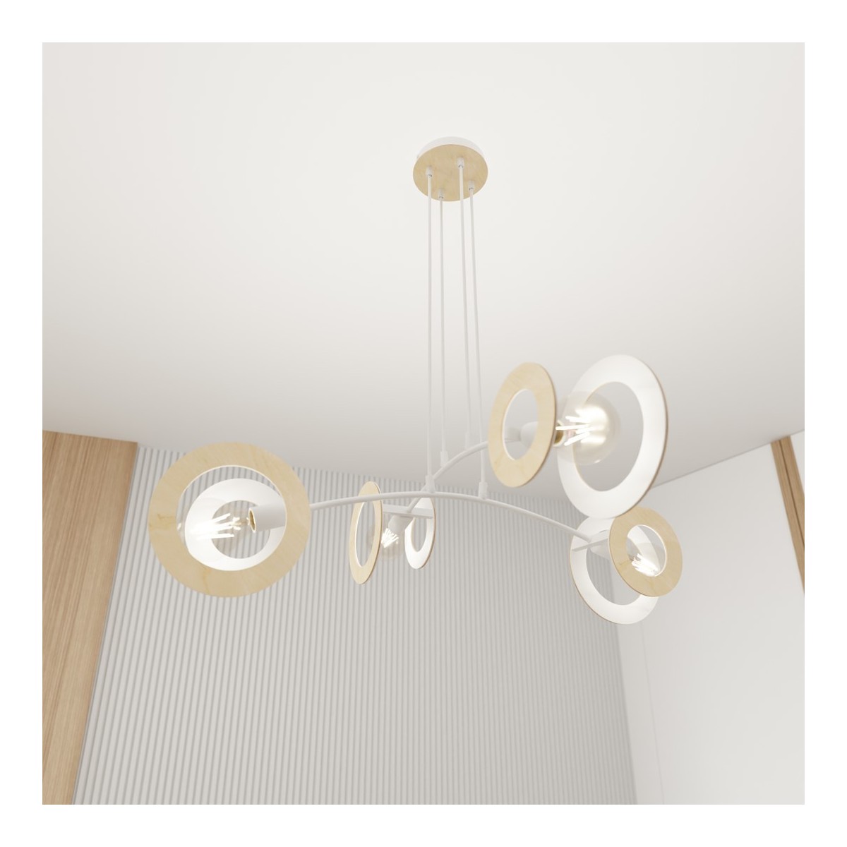 Emibig SKIVA 4 WH EM1410/4 kolor biały z kategorii lampy wiszące