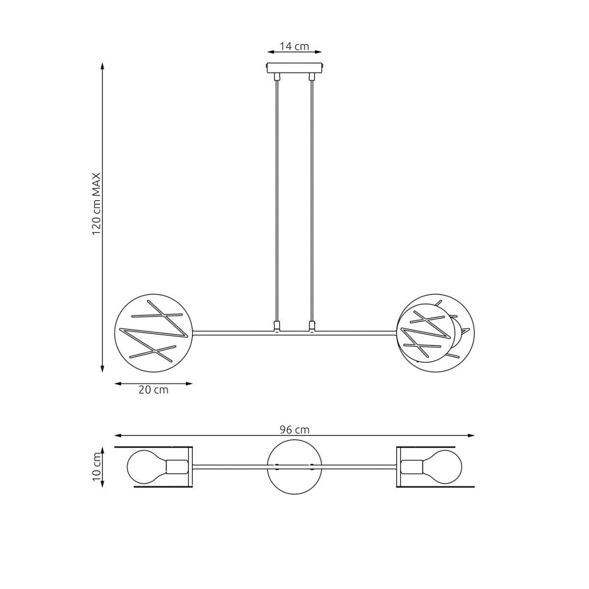 Emibig XOTIC 2 WH EM1412/2 kolor biały z kategorii lampy wiszące