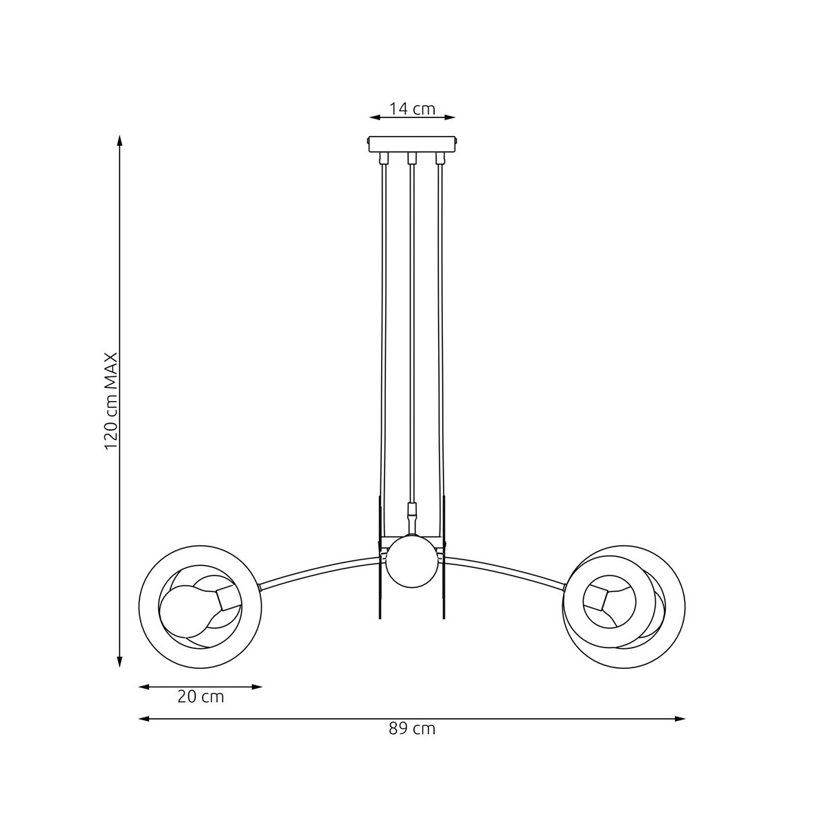 Emibig EUFORIA 4 WH EM1414/4 kolor biały z kategorii lampy wiszące