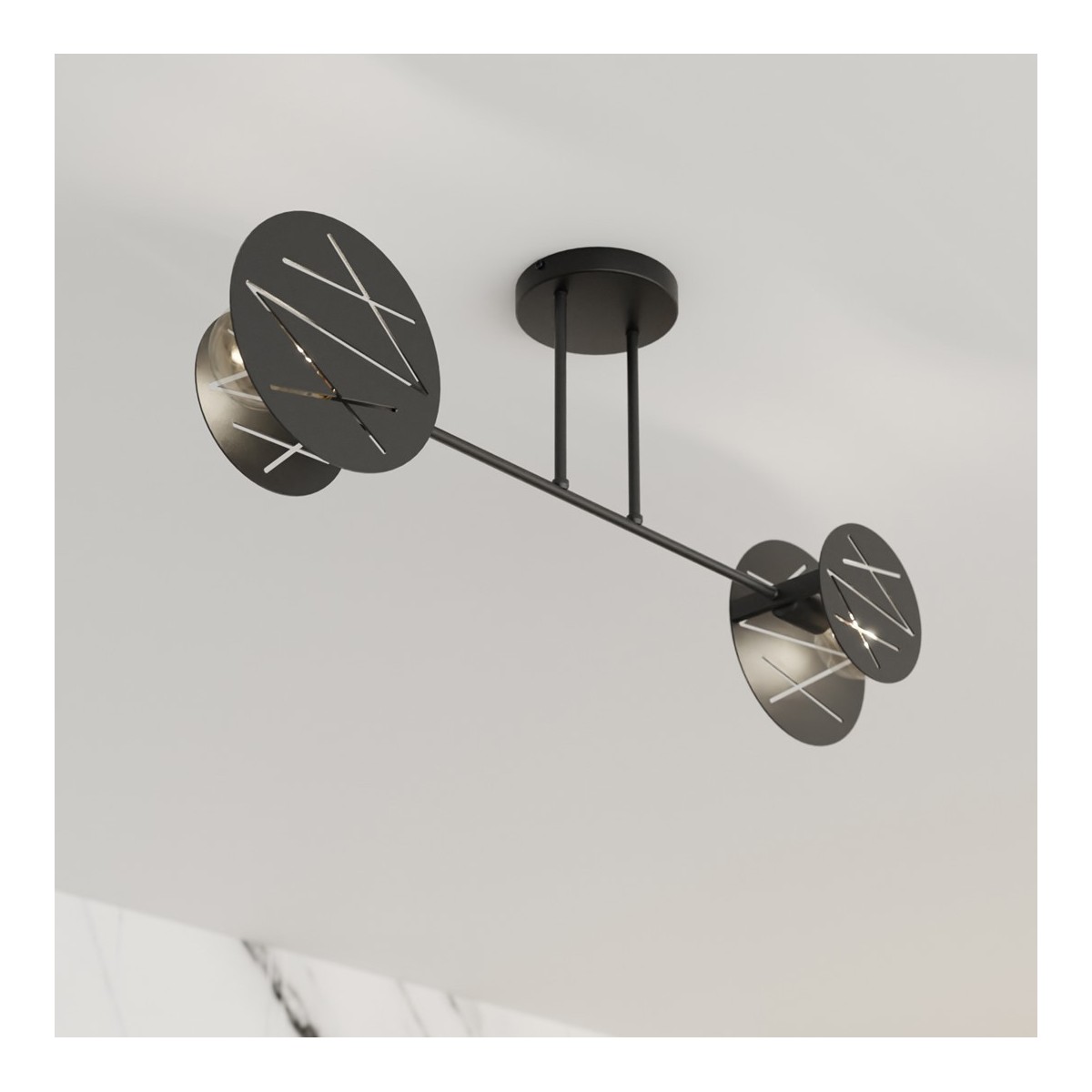 Emibig FRICK 2 BL EM1415/2 kolor czarny z kategorii lampy sufitowe