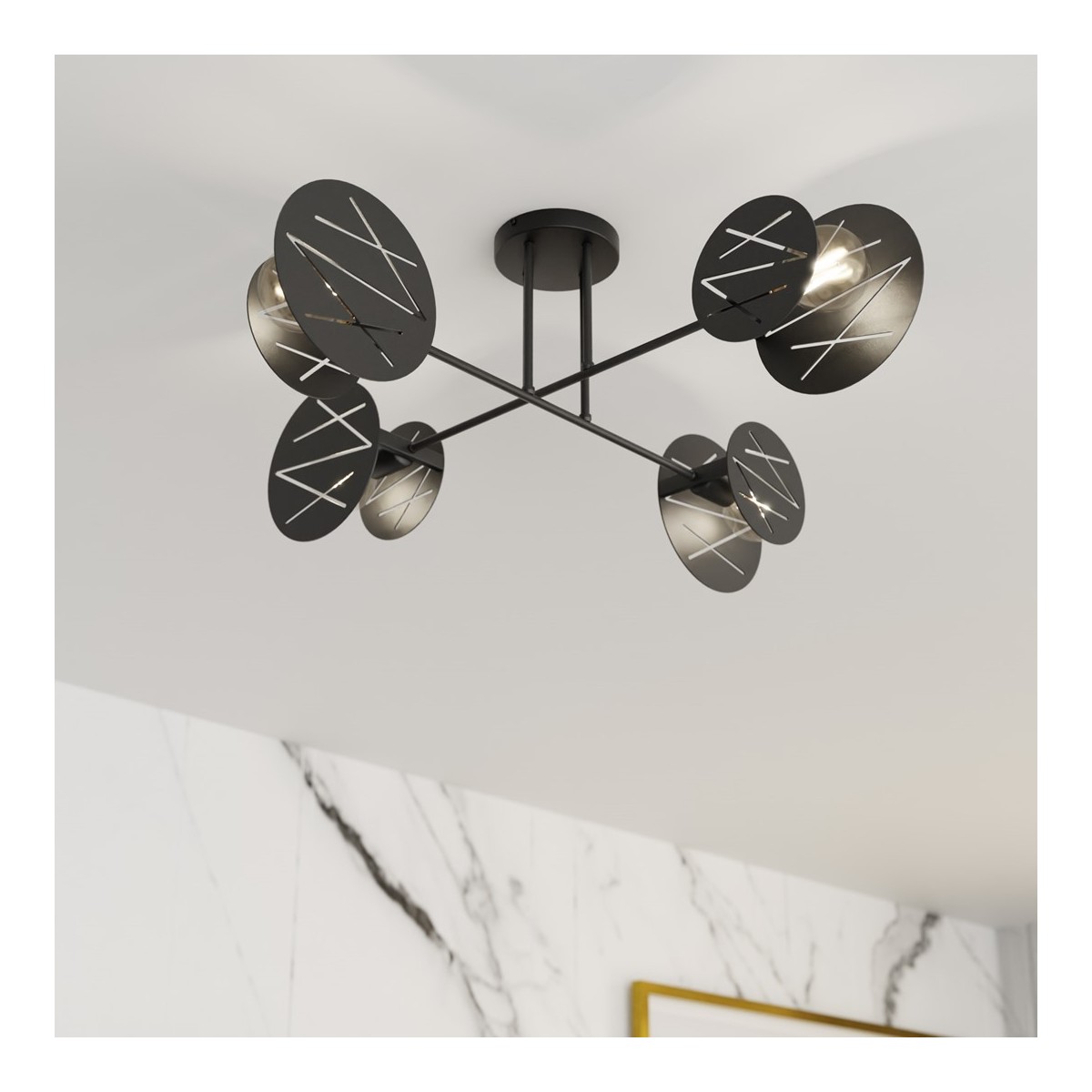 Emibig FRICK 4 BL EM1415/4 kolor czarny z kategorii lampy sufitowe